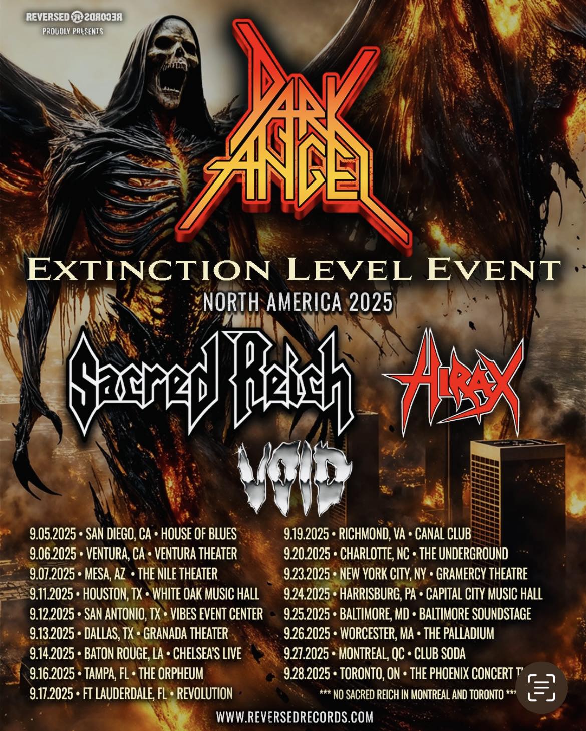 Hirax Extinction Level Event Tour Poster